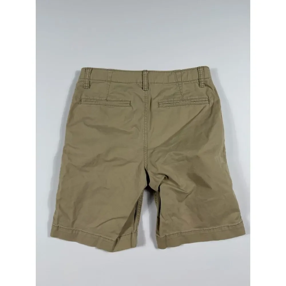 Gap Kids Stretch Chino Khaki Shorts Tan Adjustable Waist Boys Size 16